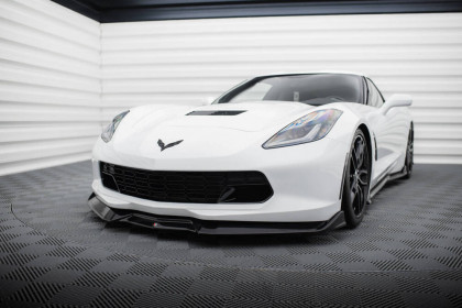 Spojler pod nárazník lipa V.2 Chevrolet Corvette C7 černý lesklý plast