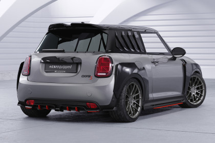 Spoilery pod zadní nárazník - boční splittery - CSR -  Mini F56 Cooper SE 2021- Carbon look lesklý