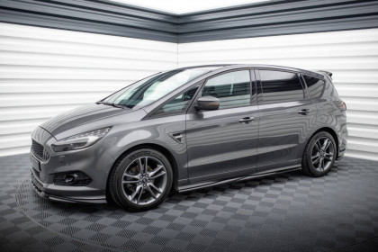 Prahové lišty Ford S-Max ST-Line Mk2 černý lesklý plast