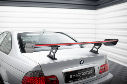 Zadní spoiler křídlo + LED BMW 3 Coupe E46 carbon - širkoké uchycení