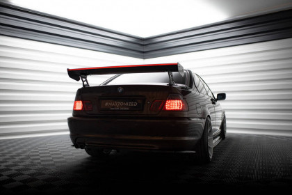 Zadní spoiler křídlo + LED BMW 3 Coupe E46 carbon - uzké uchycení