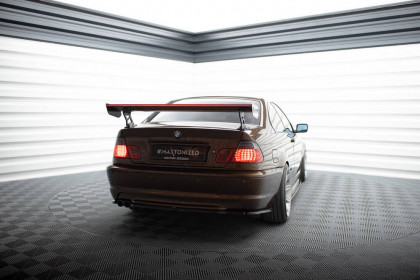 Zadní spoiler křídlo + LED BMW 3 Coupe E46 carbon - uzké uchycení