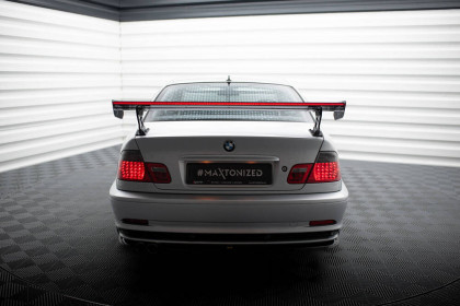 Zadní spoiler křídlo + LED BMW 3 Coupe E46 carbon - uzké uchycení