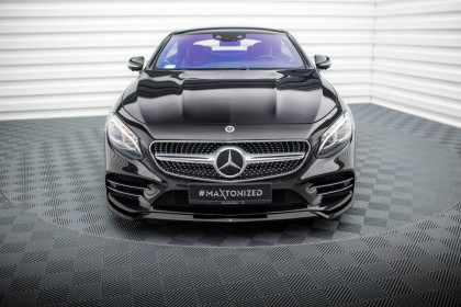 Spojler pod nárazník lipa V.1 Mercedes-Benz S Coupe AMG-Line C217 Facelift černý lesklý plast