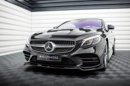 Spojler pod nárazník lipa V.1 Mercedes-Benz S Coupe AMG-Line C217 Facelift černý lesklý plast