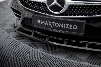 Spojler pod nárazník lipa V.2 Mercedes-Benz S Coupe AMG-Line C217 Facelift černý lesklý plast