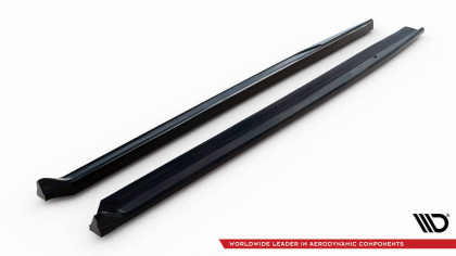 Prahové lišty Peugeot 308 GT SW Mk3 černý lesklý plast