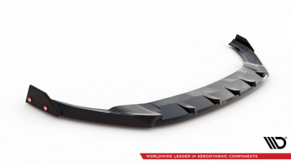 Spojler pod nárazník lipa V.5 + flaps Volkswagen Golf R Mk7 černý lesklý plast