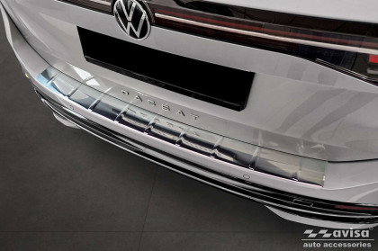 Nerezová ochranná lišta zadního nárazníku Volkswagen Passat B9 Kombi - stříbrná