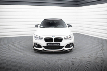 Spojler pod nárazník lipa V.5 BMW 1 M-Pack / M140i F20 Facelift černý lesklý plast