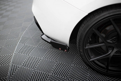 Splittery zadní boční V.5 + flaps BMW 1 M-Pack / M140i F20 Facelift černý lesklý plast