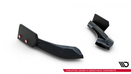 Splittery zadní boční V.5 + flaps BMW 1 M-Pack / M140i F20 Facelift černý lesklý plast