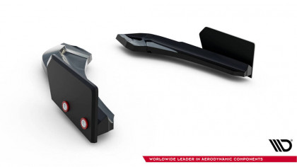 Splittery zadní boční V.5 + flaps BMW 1 M-Pack / M140i F20 Facelift černý lesklý plast