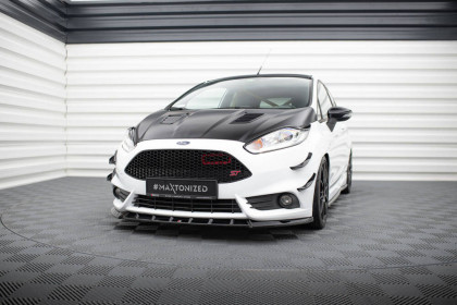 Spojler pod nárazník lipa V.6 Ford Fiesta ST Mk7 Facelift černý lesklý plast