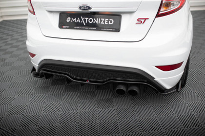 Splittery zadní boční V.3 + flaps Ford Fiesta ST Mk7 Facelift černý lesklý plast