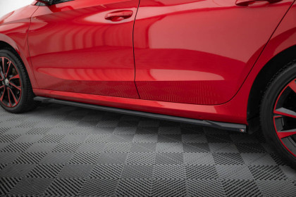 Prahové lišty Škoda Fabia Mk4 černý lesklý plast