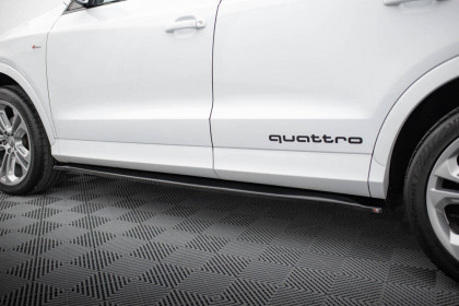 Prahové lišty Audi Q3 S-line 8U černý lesklý plast