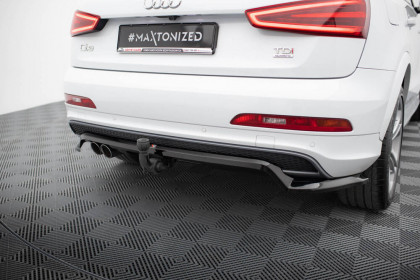 Spoiler zadního nárazniku Audi Q3 S-line 8U černý lesklý plast
