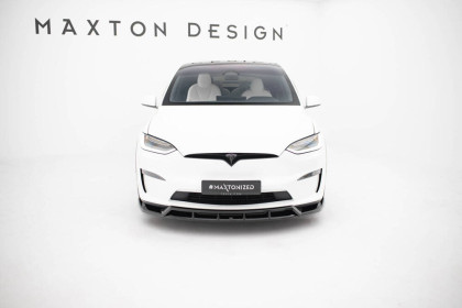 Spojler pod nárazník lipa V.3 Tesla Model X Mk1 Facelift černý lesklý plast