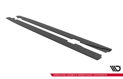 Prahové lišty Street pro Audi A5 Sportback F5 Facelift černo červené