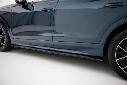 Prahové lišty Audi Q8 Mk1 černý lesklý plast