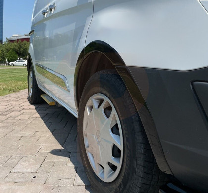Plastové lemy blatníků pro FORD Transit Custom MK1 2012-2018 (černý lesk) s TÜV