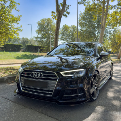 Spoiler pod přední nárazník pro AUDI A3 S-Line / S3 Sportback 8V Facelift 2016-2019 Version 2 s TÜV