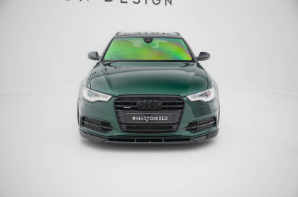 Spojler pod nárazník lipa V.3 Audi A6 S-line / S6 C7 černý lesklý plast