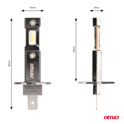LED žárovky hlavního svícení Hybrid série H1 6000K Canbus 60W AMIO-04112