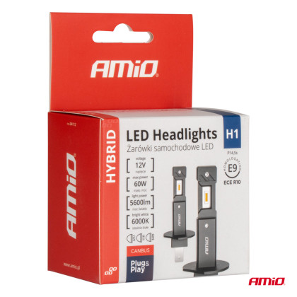 LED žárovky hlavního svícení Hybrid série H1 6000K Canbus 60W AMIO-04112