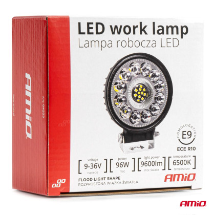 LED pracovní světlo AWL62 96W 6500K 9600lm 9-36V AMiO-04203