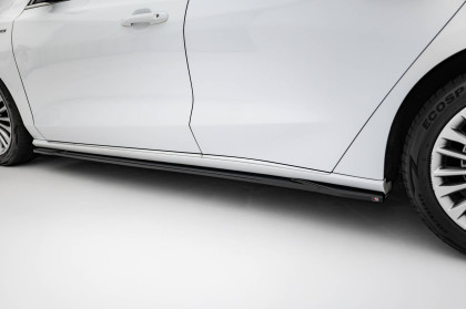 Prahové lišty Ford Focus Vignale Mk4 černý lesklý plast
