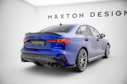 Splittery zadní boční V.2 Audi S3 Sedan 8Y Facelift černý lesklý plast