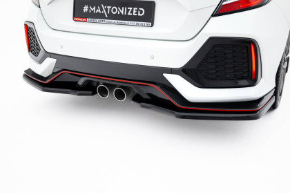Spoiler zadního nárazniku V.2 Honda Civic Sport Mk 10 Facelift černý lesklý plast