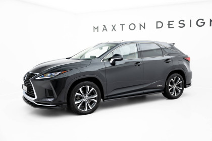 Prahové lišty Lexus RX Mk4 Facelift černý lesklý plast