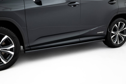 Prahové lišty Lexus RX Mk4 Facelift černý lesklý plast