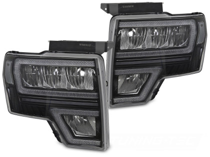 Přední světla s LED pro Ford F150 MK12 2008-2014 černá