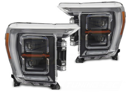 Přední světla s LED pro Ford F150 MK14 2020-2023 černá