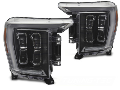 Přední světla s LED pro Ford F150 MK14 2020-2023 černá