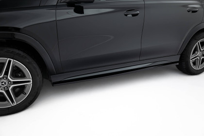 Prahové lišty Mercedes-AMG / AMG-Line GLE SUV W167 / W167 Facelift černý lesklý plast