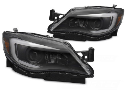Přední světla s LED pro SUBARU WRX 2008-2014 černá