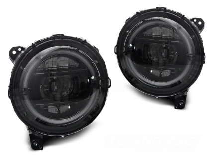 Přední světla s LED pro JEEP WRANGLER JL 2018-2023 černá