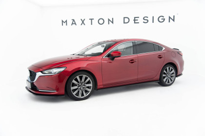 Prahové lišty V.2 Mazda 6 Mk3 Facelift černý lesklý plast
