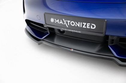 Spojler pod nárazník lipa Porsche Taycan Turbo S Mk1 černý lesklý plast