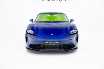 Spojler pod nárazník lipa Porsche Taycan Turbo S Mk1 černý lesklý plast