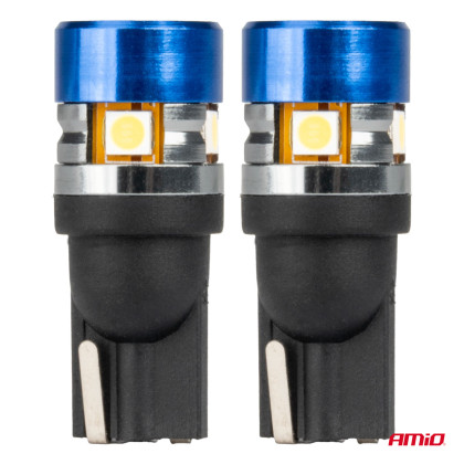 LED žárovky CANBUS T10 W5W 5SMD 3030 White 12V/24V AMiO-04240
