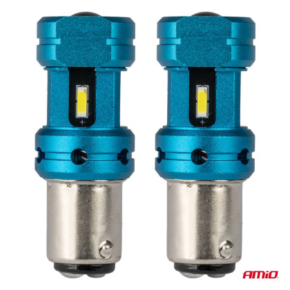 LED žárovky CANBUS 1157 BAY15D P21/5W 4SMD 1860 White 12V 24V AMIO-04253