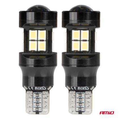 LED žárovky CANBUS T15 W16W 15SMD 2835 White 12V 24V AMIO-04245