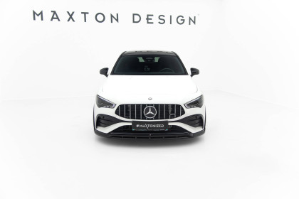 Spojler pod nárazník lipa Mercedes-AMG CLA 35 Coupe / Shooting Brake C118 Facelift / X118 Facelift černý lesklý plast