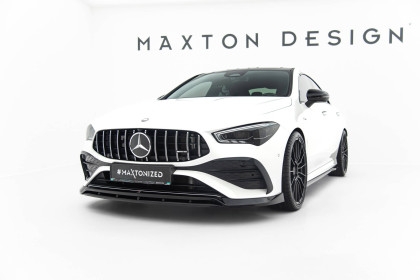 Spojler pod nárazník lipa Mercedes-AMG CLA 35 Coupe / Shooting Brake C118 Facelift / X118 Facelift černý lesklý plast